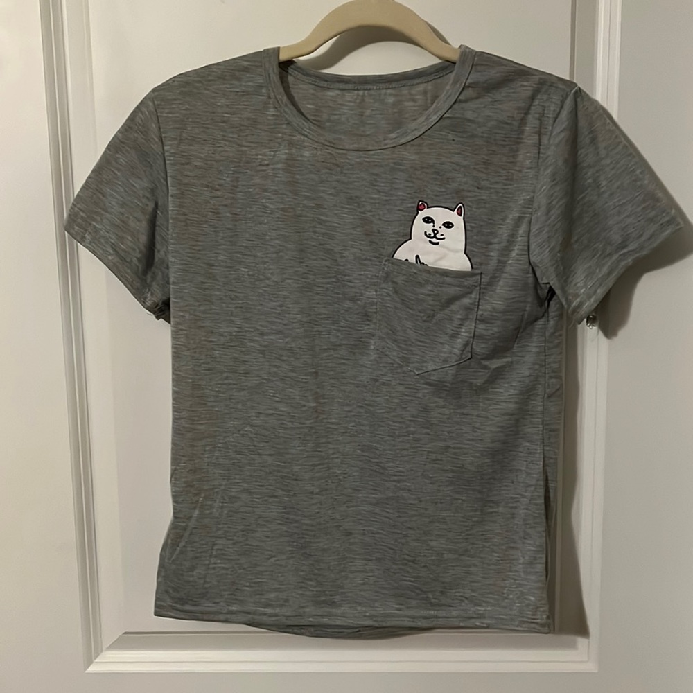 Spicy kitty cropped tee - L